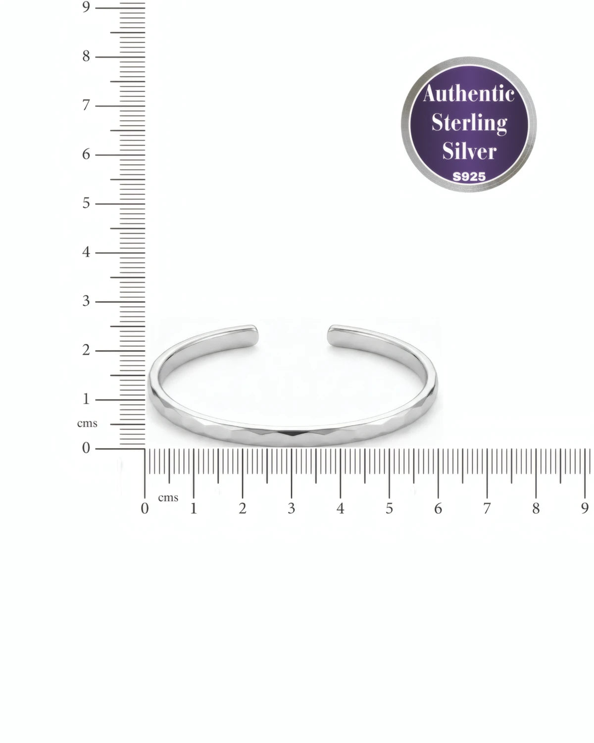 Faceted Open Cuff Bangle