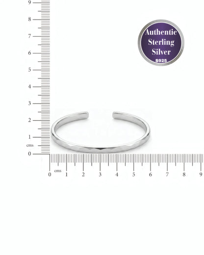 Faceted Open Cuff Bangle