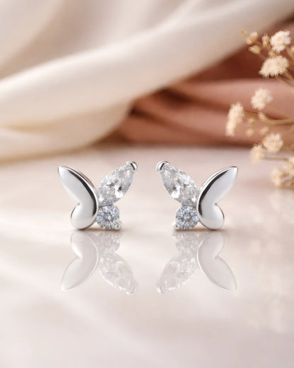 Luminous Wings Stud Earrings | 925 Sterling Silver