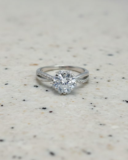 Blossom Halo Twist Ring