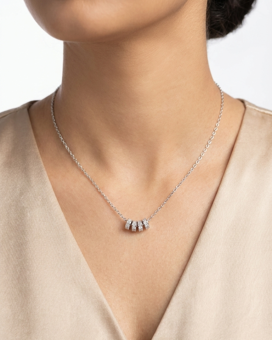 Sparkling Five Rings Pendant