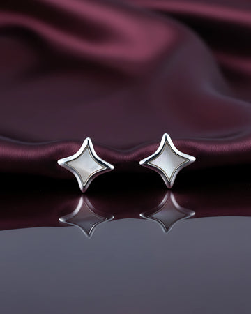 Celestial Pearl Star Studs | 925 sterling silver earrings