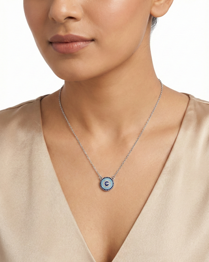 Azure Halo Evil Eye Pendant