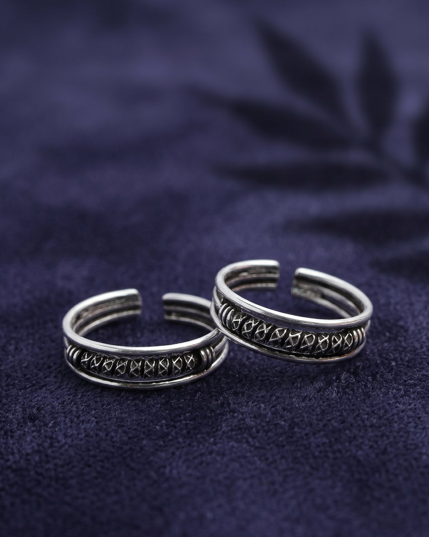 Woven Geometric Toe Rings