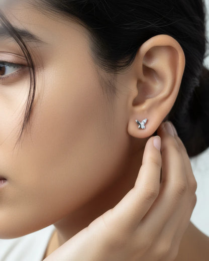 Luminous Wings Stud Earrings | 925 Sterling Silver
