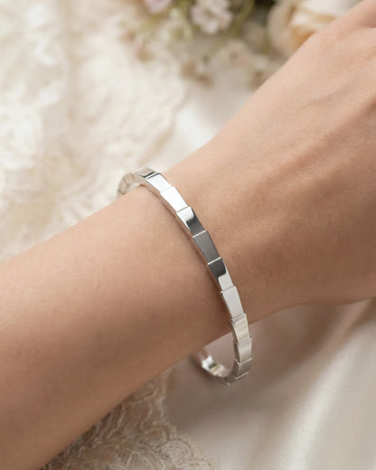 Structured Block Cuff Bangle