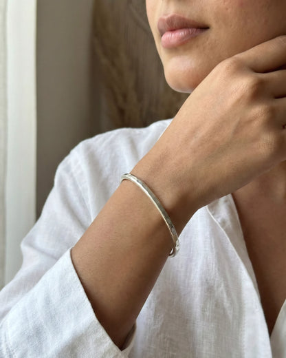 Faceted Open Cuff Bangle