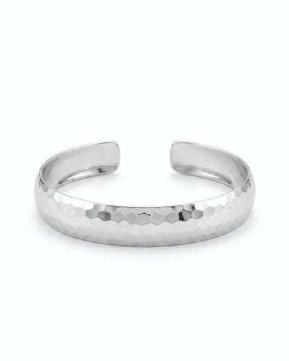 Hammered Wide Cuff Bangle