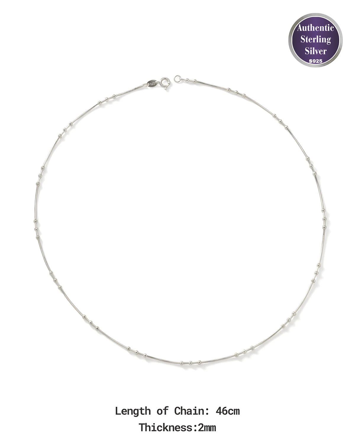 Sleek Beaded Snake Chain
