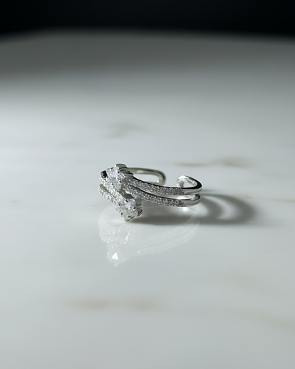 Stellar Twin Star Adjustable Ring