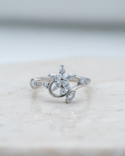 Celestial Bloom Adjustable Ring