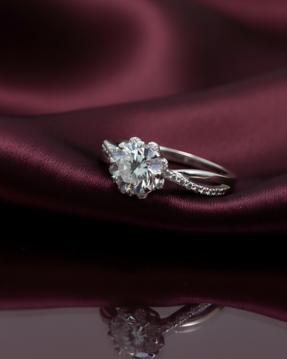 Blossom Halo Twist Ring