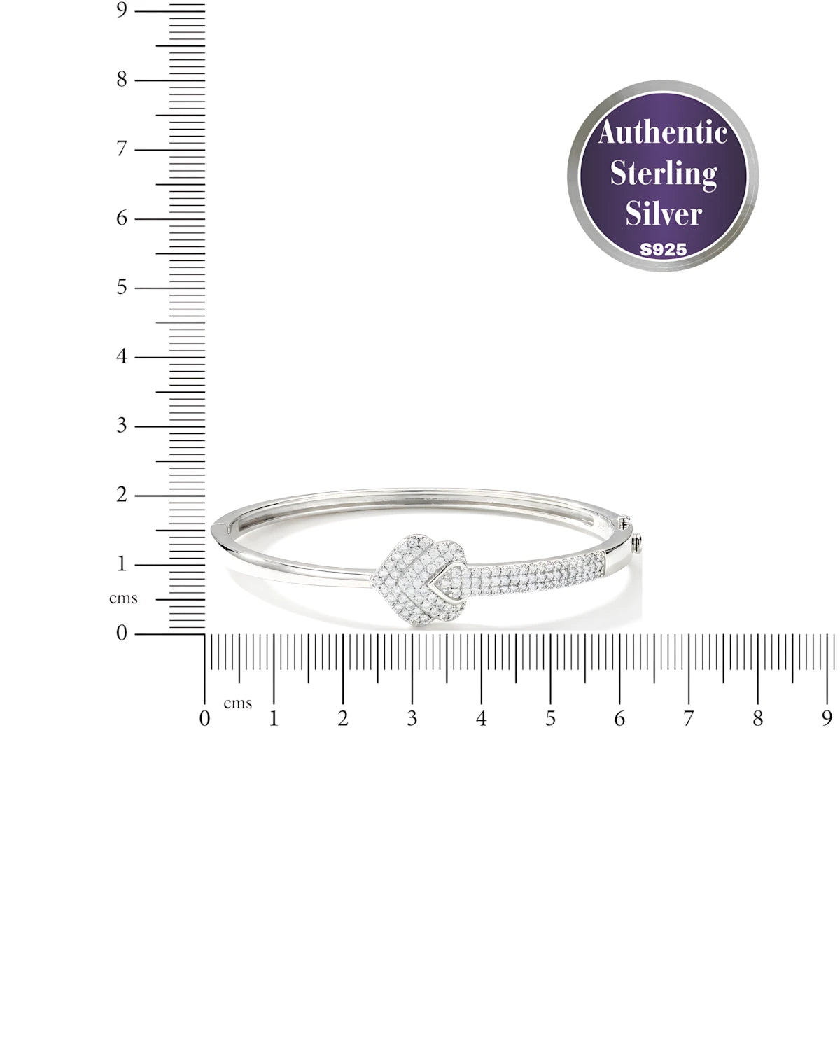 Pave Heart Bangle