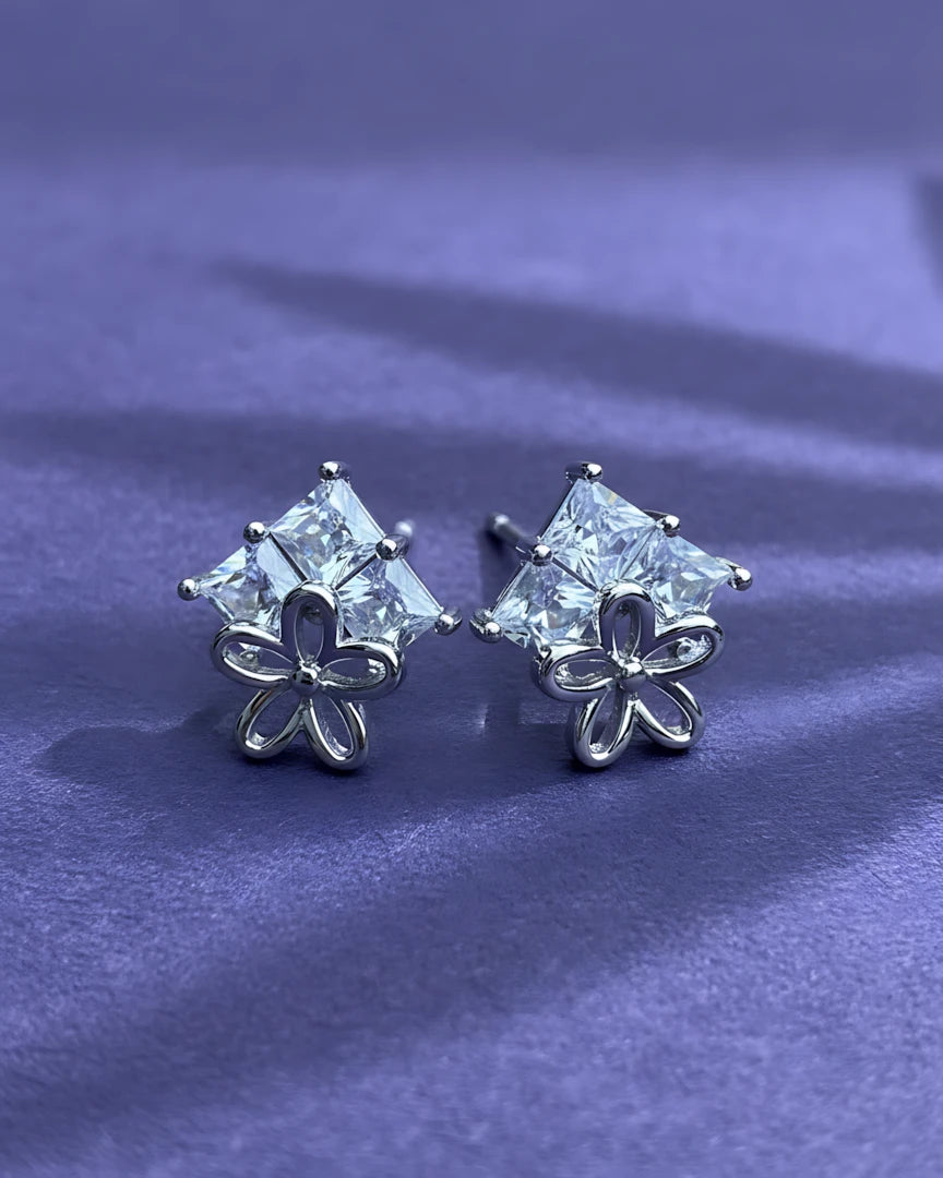 Enchanted Blossom Stud Earrings | 925 Sterling Silver