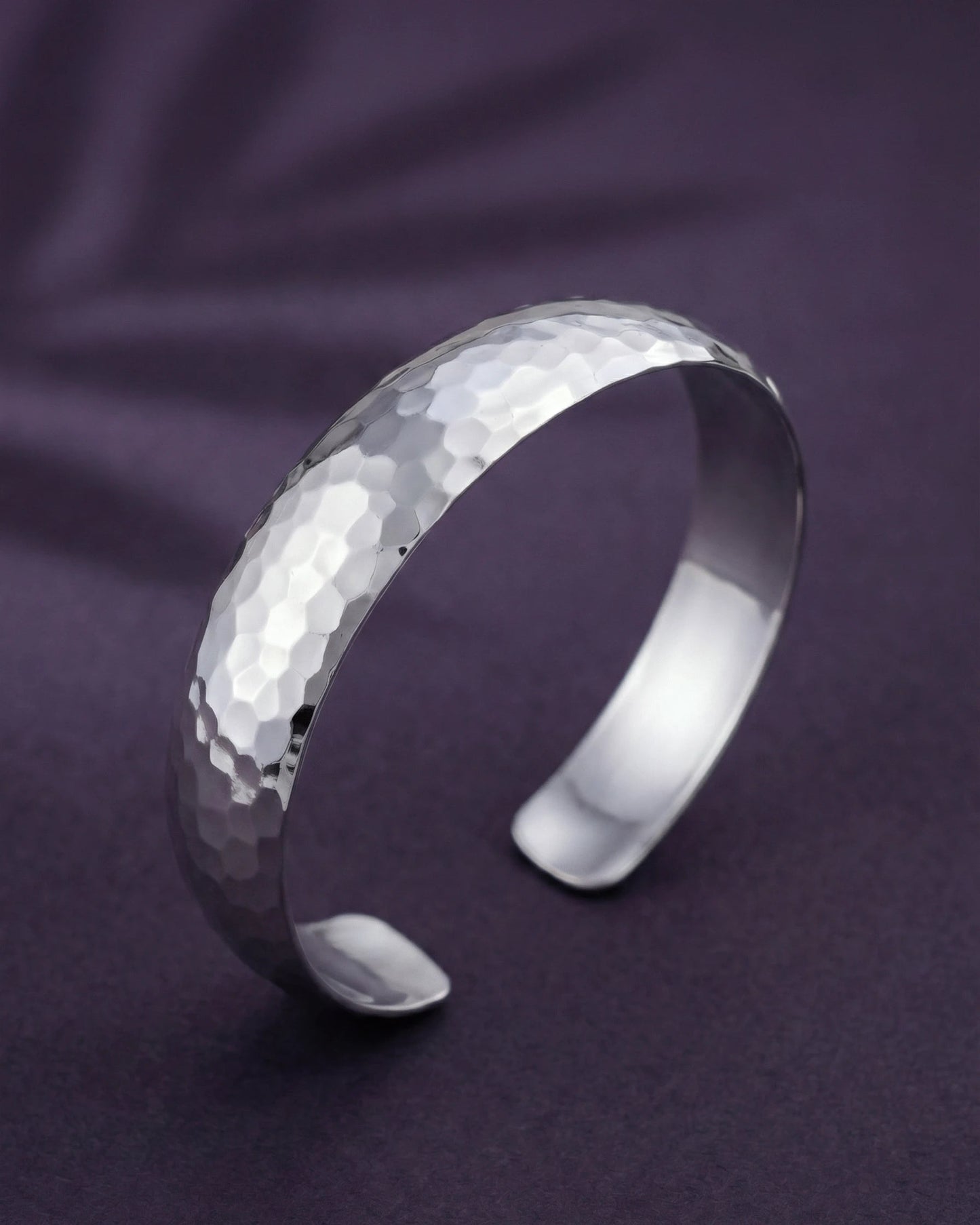 Hammered Wide Cuff Bangle