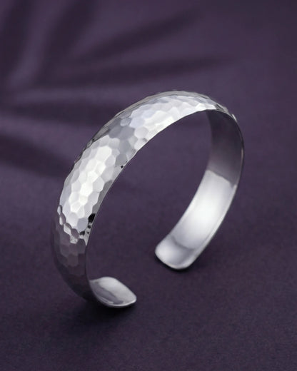Hammered Wide Cuff Bangle