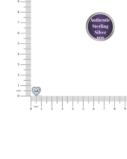 Sweetheart Halo Stud Earrings | 925 Sterling Silver