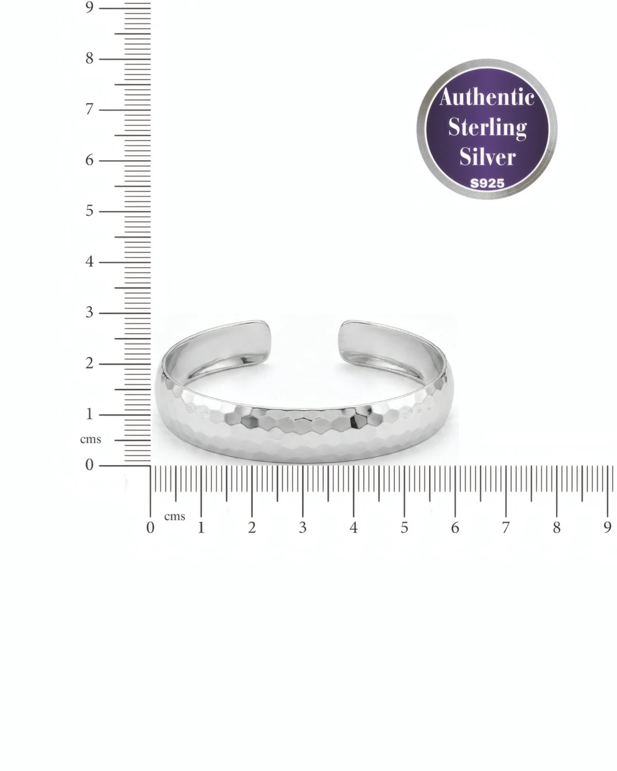 Hammered Wide Cuff Bangle