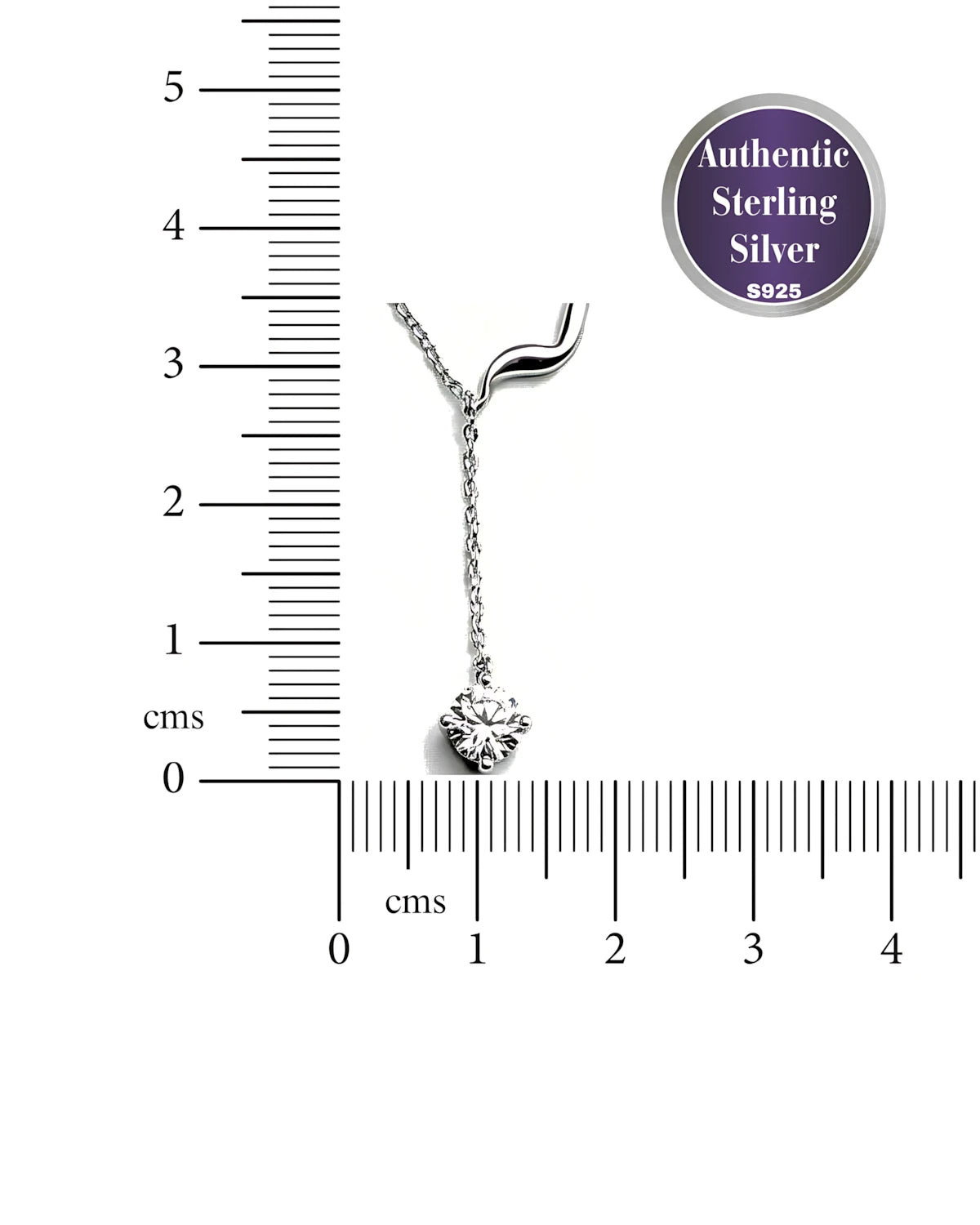 Sleek Wave Drop Pendant