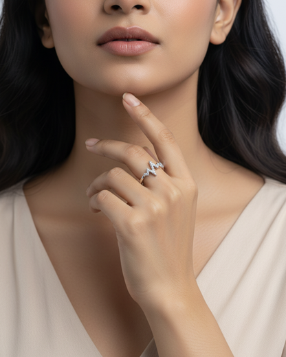 Heartbeat Harmony Adjustable Ring